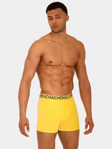 Muchachomalo Light Cotton Solid yellow boxer short