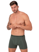Muchachomalo Light Cotton Solid khaki boxer short