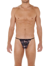HOM Sebastian black/print men thong