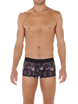 HOM Sebastian black/print sport trunk
