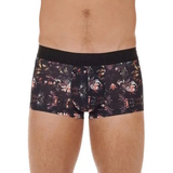 HOM Sebastian black/print sport trunk