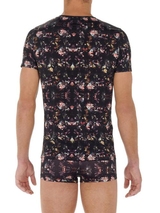 HOM Sebastian black/print shirt