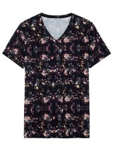 HOM Sebastian black/print shirt