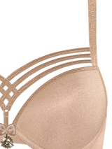 Marlies Dekkers Dame de Paris gold glitter push up bra