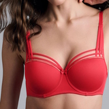 Marlies Dekkers Dame de Paris poppy red padded bra