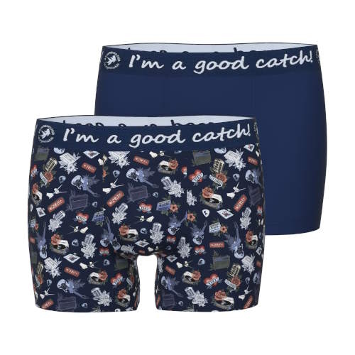A Fish Named Fred Tattoo Rock & Roll  navy/print boxer short