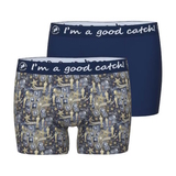 A Fish Named Fred Oscar navy/print boxer short