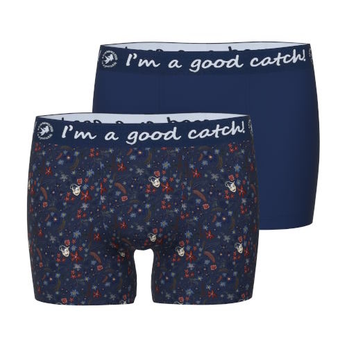 A Fish Named Fred Masks navy/print boxer short
