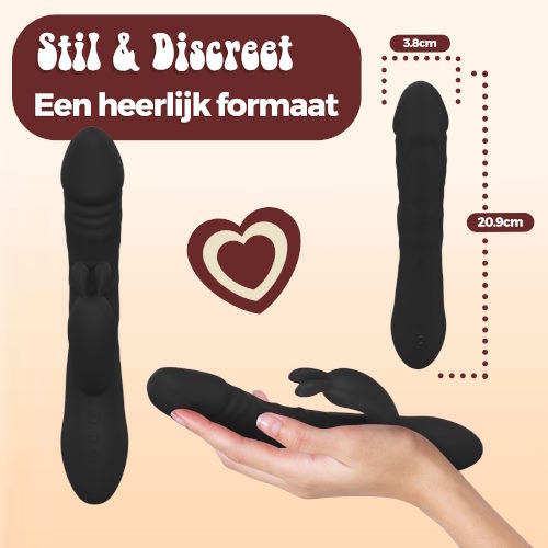 PureVibe Magic Pulsing black rabbit vibrator