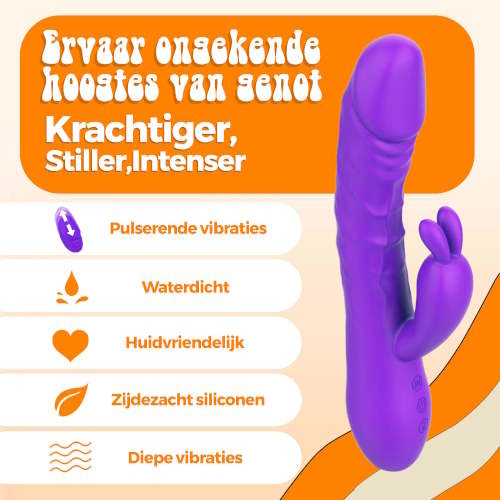 PureVibe Magic Pulsing purple rabbit vibrator