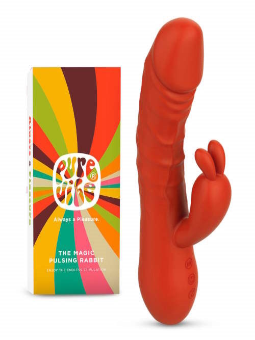 PureVibe Magic Pulsing orange rabbit vibrator