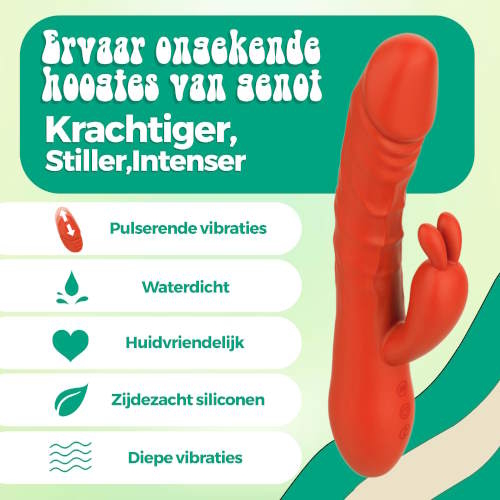 PureVibe Magic Pulsing orange rabbit vibrator
