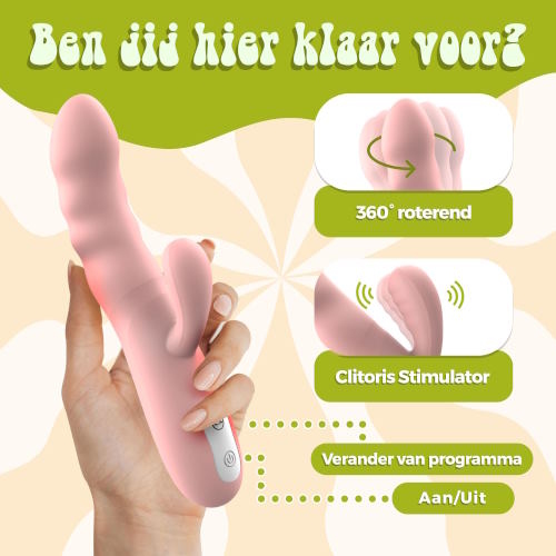 PureVibe BodyRythm pastel pink rabbit vibrator