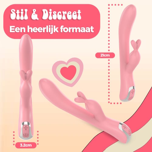 PureVibe LELA pastel pink rabbit vibrator