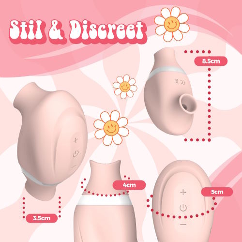 PureVibe Oral Air-Pulse Lover pastel pink clitoris vibrator