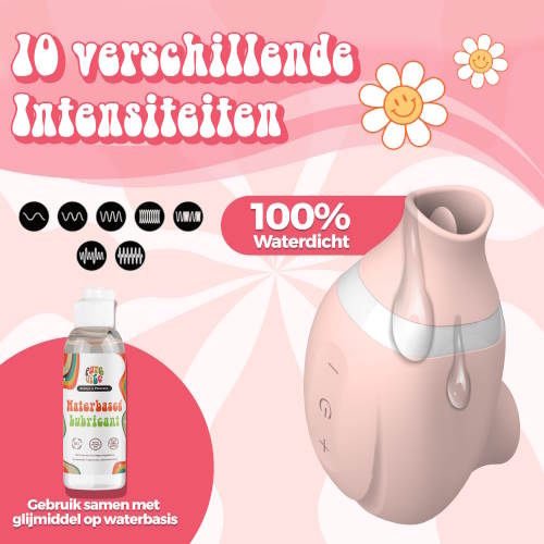 PureVibe Oral Air-Pulse Lover pastel pink clitoris vibrator