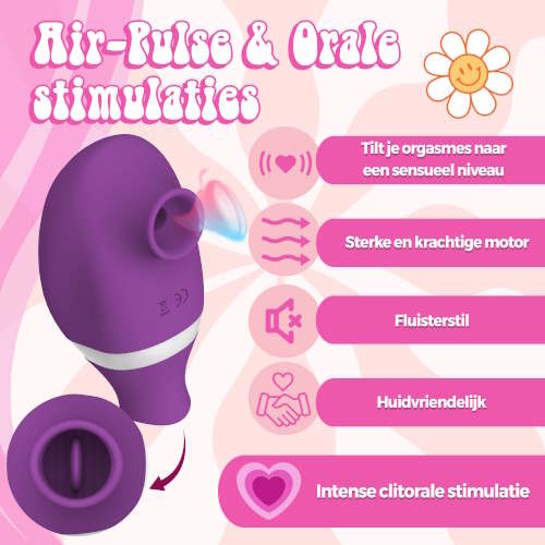 PureVibe Oral Air-Pulse Lover purple clitoris vibrator