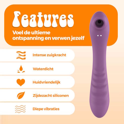 PureVibe Vibrating Air-Pulse Massager pink clitoris vibrator