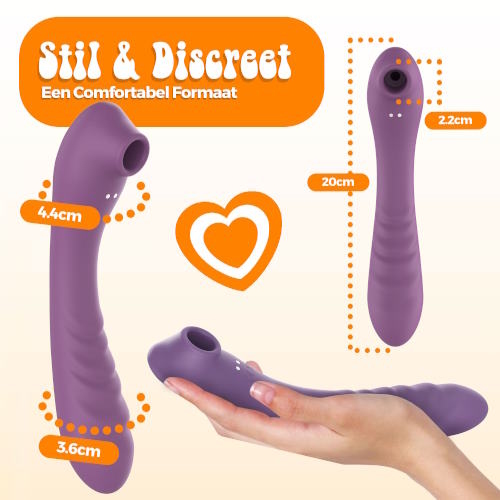 PureVibe Vibrating Air-Pulse Massager pink clitoris vibrator