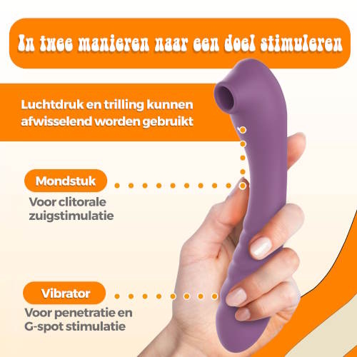 PureVibe Vibrating Air-Pulse Massager purple clitoris vibrator