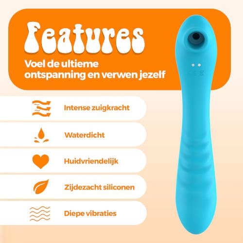 PureVibe Vibrating Air-Pulse Massager blue clitoris vibrator