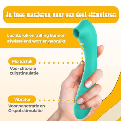 PureVibe Vibrating Air-Pulse Massager green clitoris vibrator