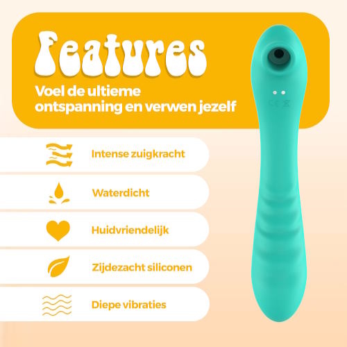 PureVibe Vibrating Air-Pulse Massager green clitoris vibrator