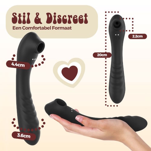 PureVibe Vibrating Air-Pulse Massager black clitoris vibrator