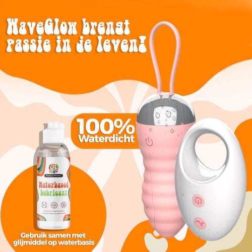PureVibe WaveGlow pastel pink vibrating egg