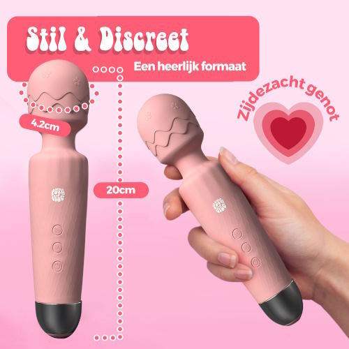 PureVibe SilkTouch pastel pink wand vibrator