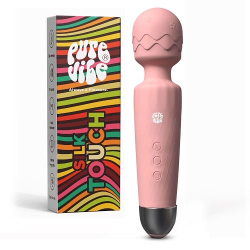 PureVibe SilkTouch pastel pink wand vibrator