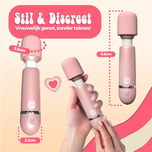 PureVibe ItsyBitsy pastel pink wand vibrator