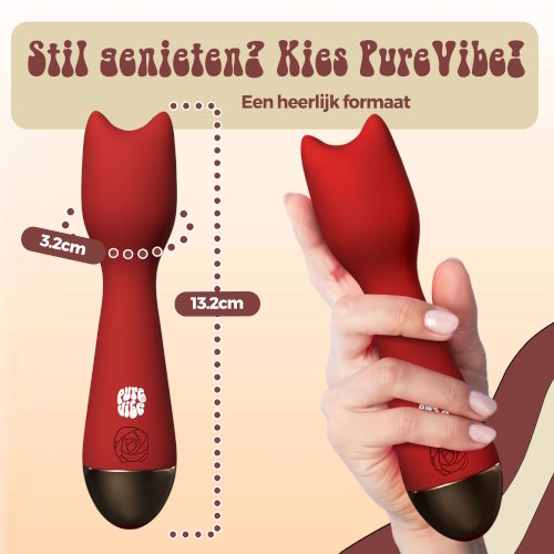 PureVibe Mini Kitty red wand vibrator