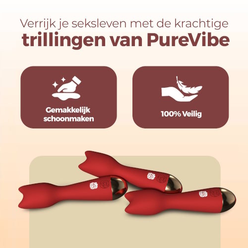 PureVibe Mini Kitty red wand vibrator
