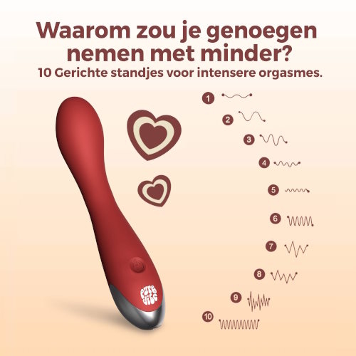 PureVibe Desire red g-spot vibrator