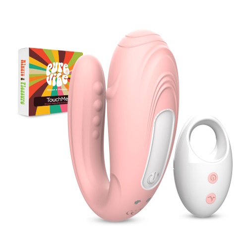 PureVibe TouchMe pastel pink clitoris vibrator