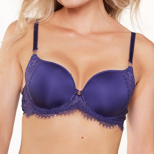 LingaDore  Blue Ribbon navy blue padded bra