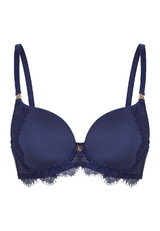 LingaDore  Blue Ribbon navy blue padded bra