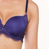LingaDore  Blue Ribbon navy blue padded bra