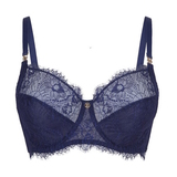 LingaDore  Blue Ribbon navy blue non-padded bra