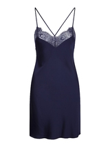 LingaDore Night Blue Ribbon navy blue slipdress
