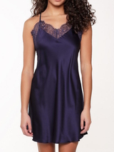 LingaDore Night Blue Ribbon navy blue slipdress
