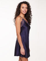 LingaDore Night Blue Ribbon navy blue slipdress