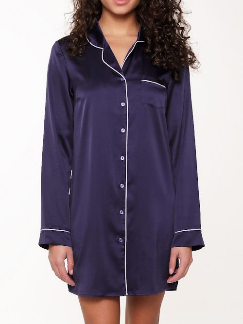 LingaDore Night Blue Ribbon navy blue nightdress