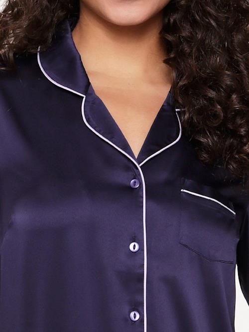 LingaDore Night Blue Ribbon navy blue pajama