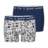 A Fish Named Fred On Air navy/print boxer short