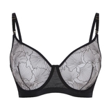 LingaDore Black Flower black non-padded bra