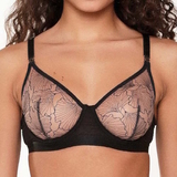 LingaDore Black Flower black non-padded bra