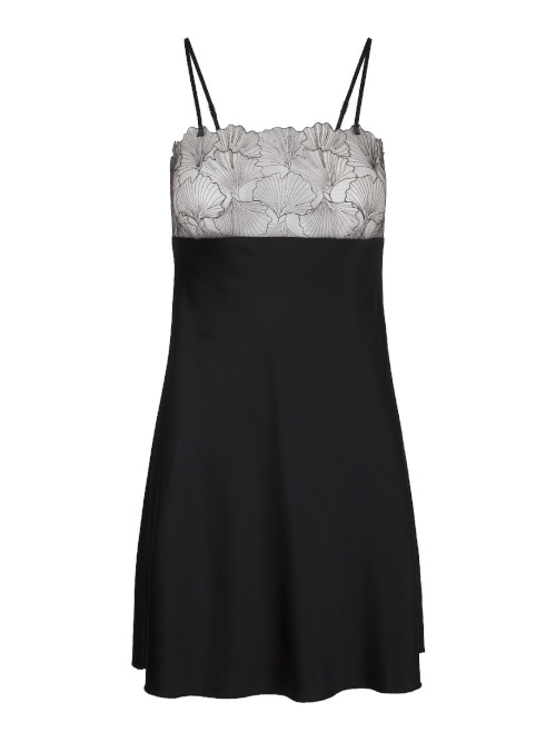LingaDore Night Black Flower black slipdress