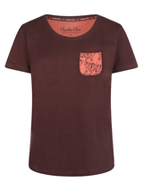 Charlie Choe Wild Hearted brown pyjama shirt